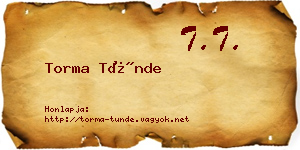 Torma Tünde névjegykártya