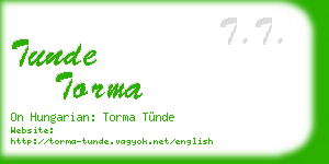 tunde torma business card